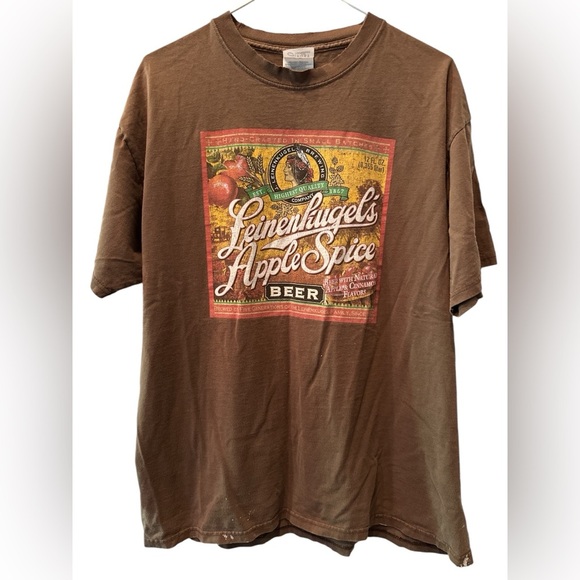 VTG Leinenkugel’s Apple Spice Limited Edition Beer T-Shirt Tee Wisconsin Large - Picture 1 of 8